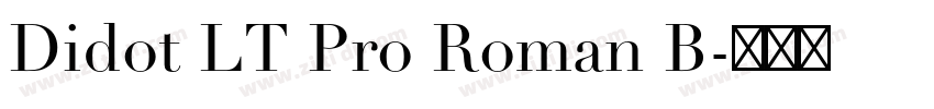 Didot LT Pro Roman B字体转换
